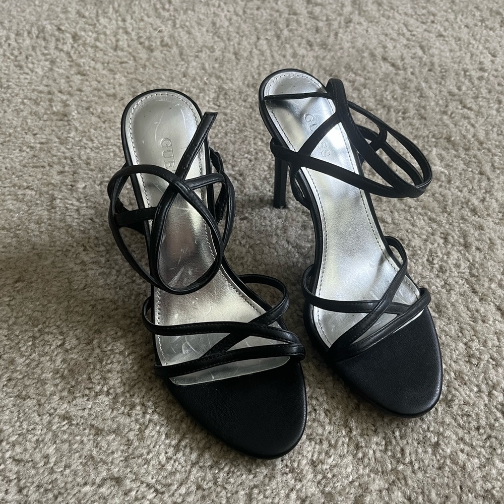 Elegant Black Strappy Heels